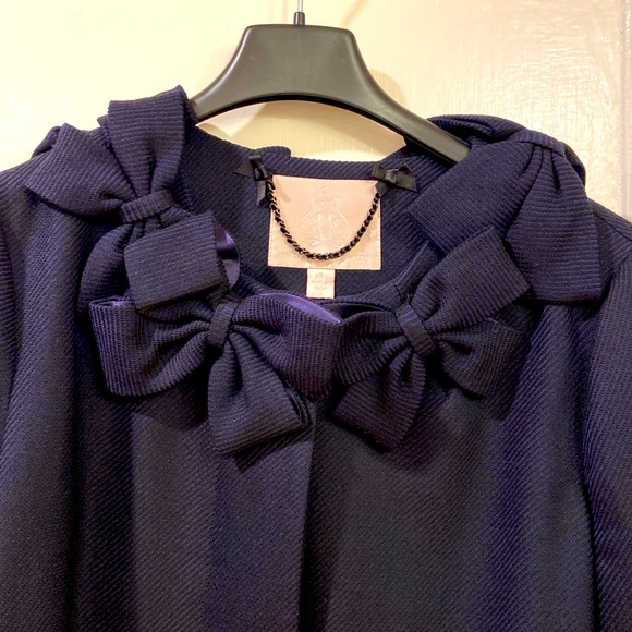 Rebecca Taylor Blazer with Bows - Navy - Size 2 - Picture 7 of 8